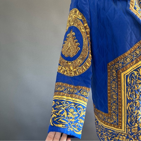 Vintage Adam Douglas Adrianna Papell Silk Quilted Baroque Blazer Jacket - Picture 7 of 14